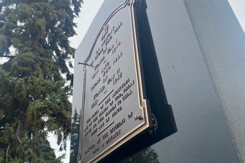 MVT Plaque on Legion Cenotaph