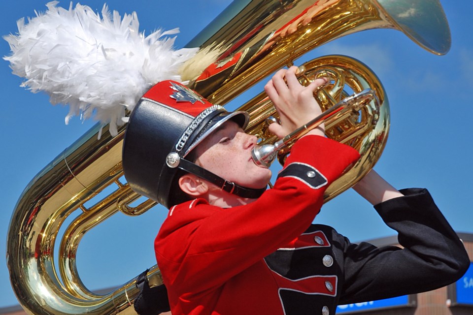 The Red Deer Royals concert marching band are among the entries lined up for the annual parade in Sundre, which due to heavy construction along the traditional Highway 27-Main Avenue route takes place starting at 10 a.m. on Saturday, June 21 along a revised temporary route coming down James River Road into town and along 12th Avenue NE before looping back. 
File photo/MVP Staff
