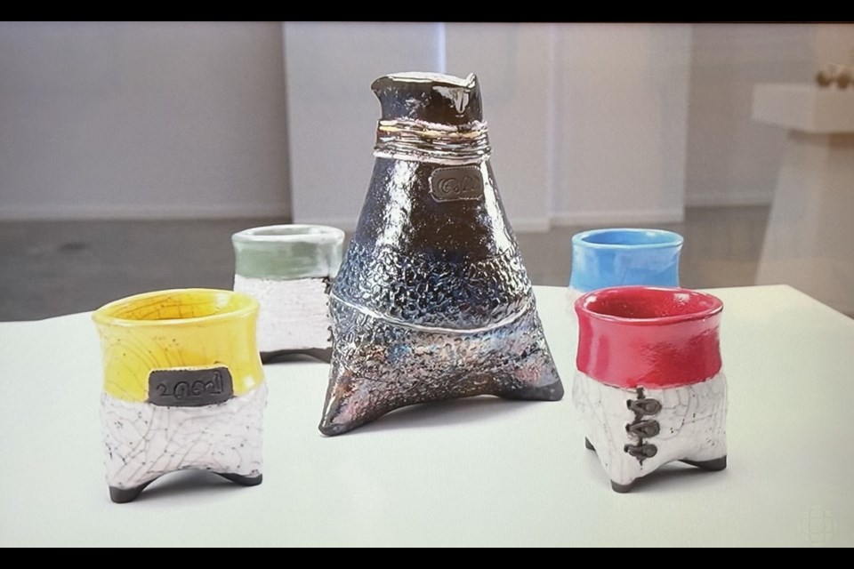 A look at Renu Mathew’s raku-fired set.