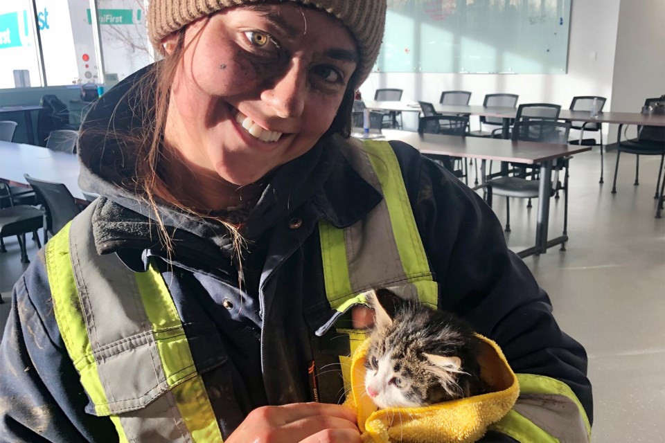 MVT Rescued kitten and Brooke