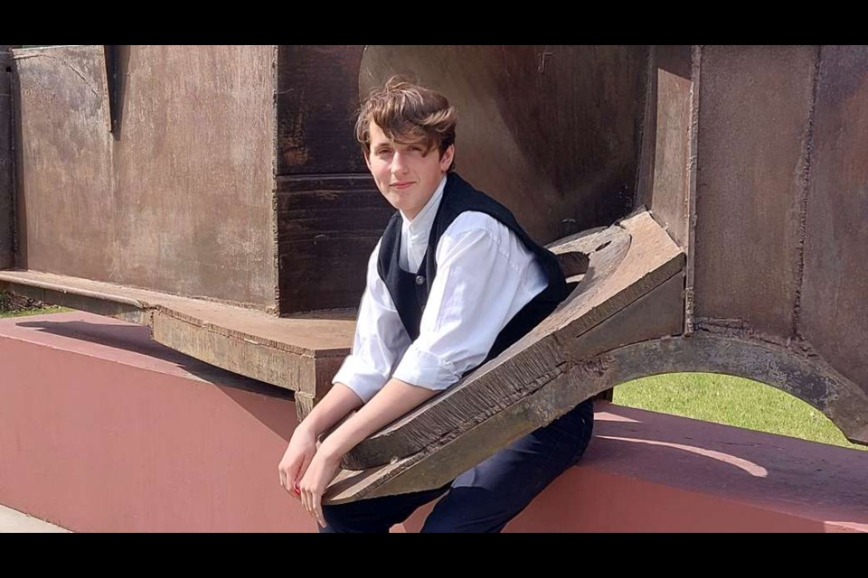 Spencer Peck at Allard Hall in Edmonton's MacEwan University last May 30 for the Alberta Music Festival Association Provincials. He placed first in the 12 and under Up-tempo Musical Theatre category. Submitted photo