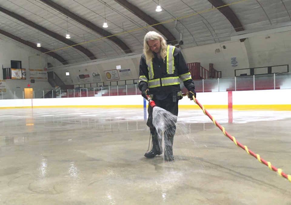 MVT-Sundre Arena ice prep