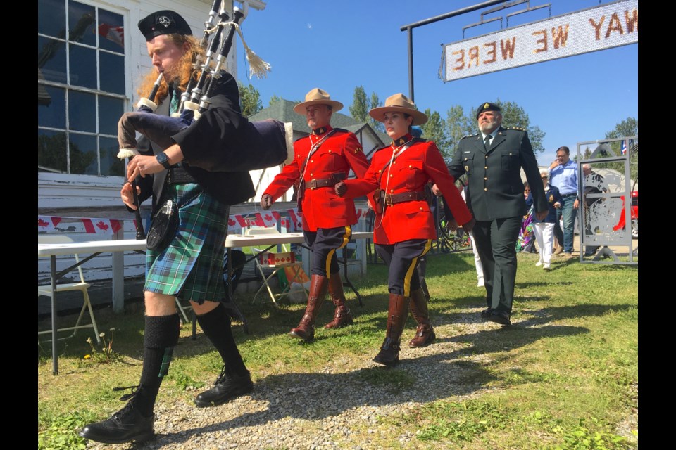 Canada Day celebrations in Sundre officially got started with a march leading up to the flag raising ceremony at the Sundre museum's historic pioneer village grounds.
Simon Ducatel/MVP Staff 