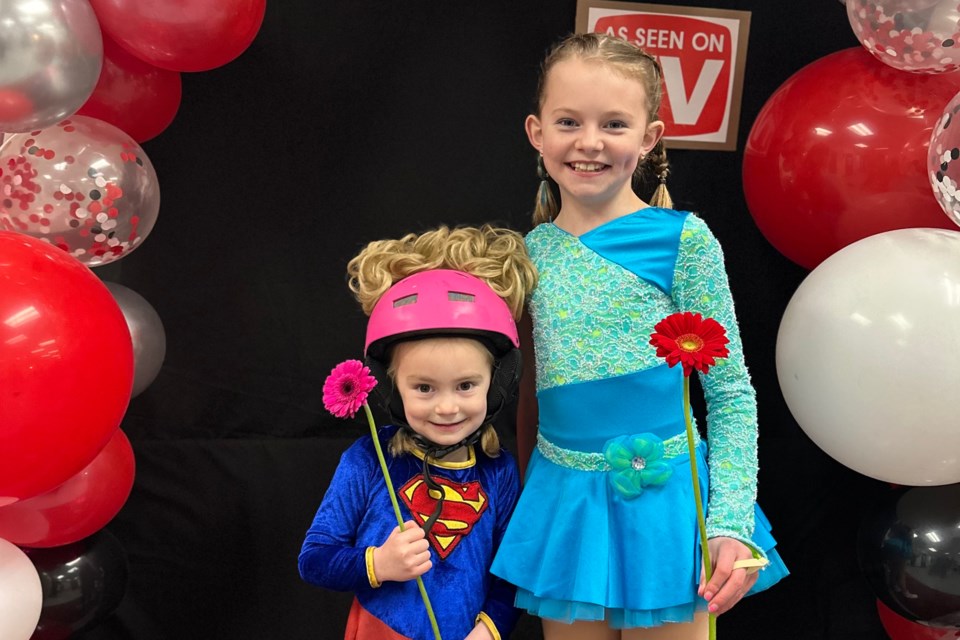 Sisters Olivia and Rebecca Blackhurst both performed on March 3 during the Sundre Skating Club’s annual season wind-up ice carnival that had the theme of As Seen On TV. Olivia got into a Big Bang Theory inspired costume while Rebecca performed a STAR 1 Freeskate program routine. 
Submitted photo