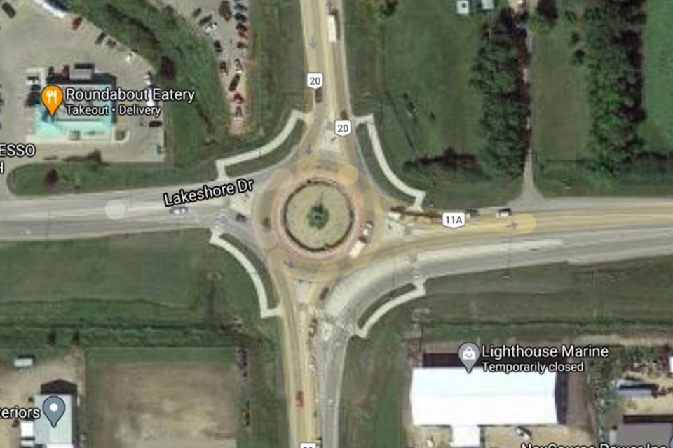 MVT Sylvan Lake roundabout