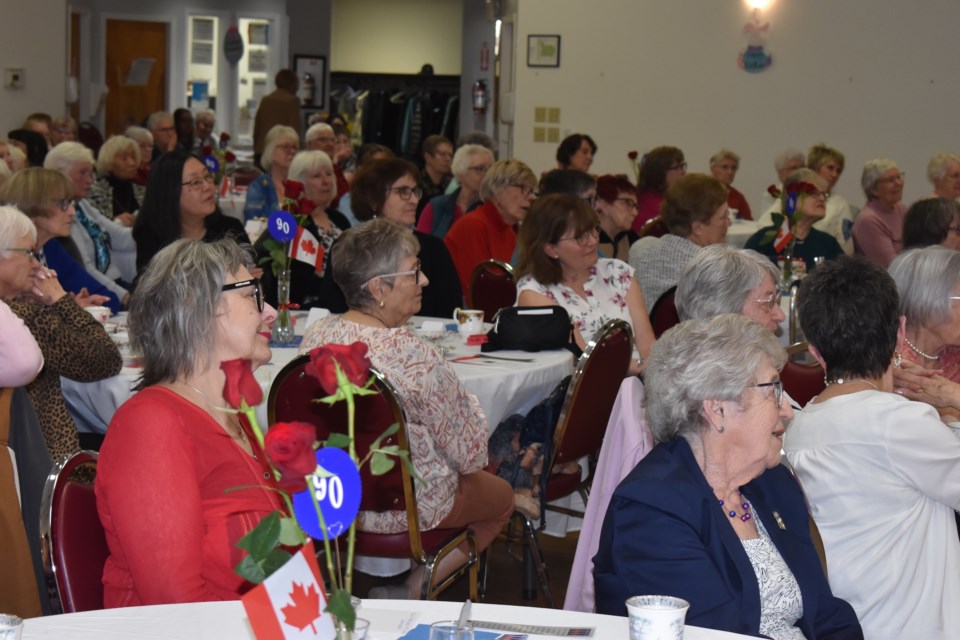Mayor Judy Dahl, far left, was among those in the sellout crowd.
photo submitted