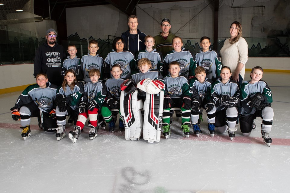 Team 4 - Brad Minnes, Wes Luyendyk, Tyler Allen Back Row: Henry Friolet, Zander Klassen, Tyrique Sandeski, Waylen Collard, George Hynes, Jacob Luyendyk, Shannon Haney- team manager. Front row: Chase Backs, Anneliese Minnes, Skyler Harris, Geoffrey Smithson, Benjamin Haney, Camden Hooper, Judah Luyendyk, Kieva Osborne, Weston Allen. Missing: Silas Sayer.