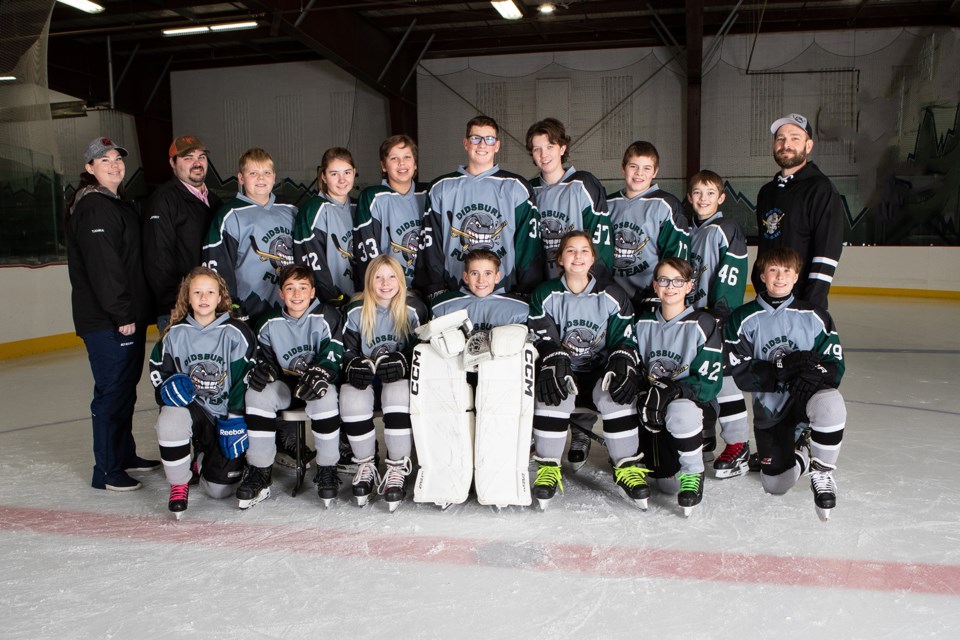Team 8 - Back row left to right: Tamra Dickau (manager), Jerry Dickau (head coach), Max Reinhardt, Mercedes Quantz, James Cochran, Riley Sikstrom, Teagan Gross, Declan Hooper, Lawson Giles, Clayton Schultz (assistant coach). Front row left to right: Morgan Hynes, Joel Luyendyk, Nova Dunn, Steele Ackeral, Erika-Lynn McNeil, Greyson Rosenke, Hayden Garnett. Missing: David Hooper - assistant coach, Jayna Hooper, Makai Lygas.