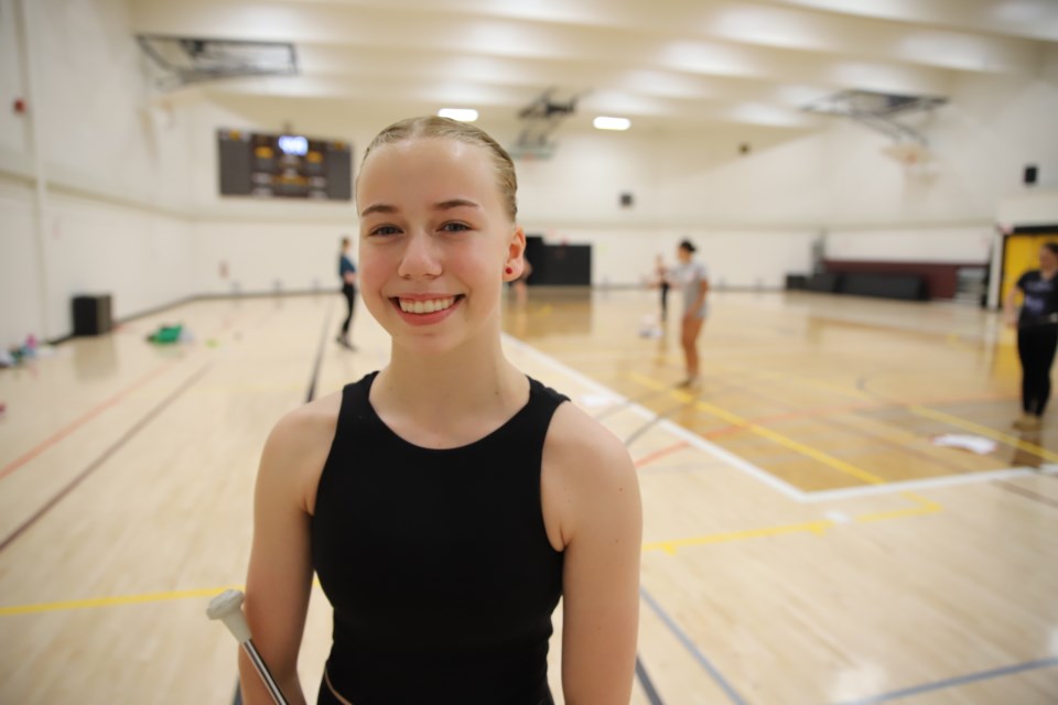 Zoe Boyd at an Inspire Dance Studio and Baton Twirling Club practice.
