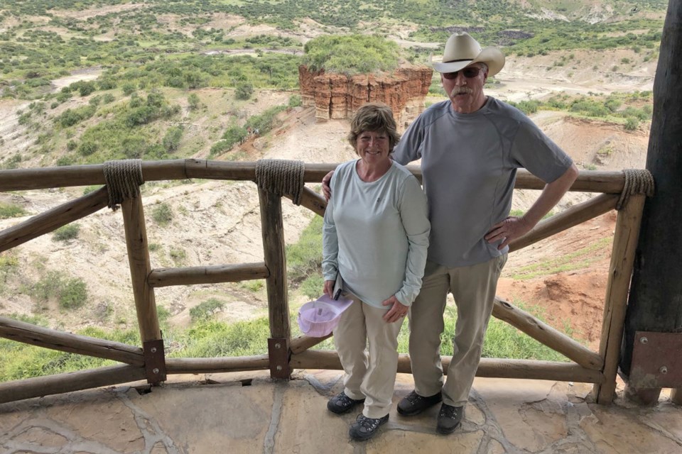Larry and Connie Nielsen, former educators in the area who live and ranch along the James River Road, recently returned home from a photo safari in Africa, a once-in-a-lifetime adventure the couple had dreamed about for decades. “To see the amount of wildlife and the expanse of the Serengeti and various other parks, it’s amazing,” he said.
Photo courtesy of Connie Nielsen