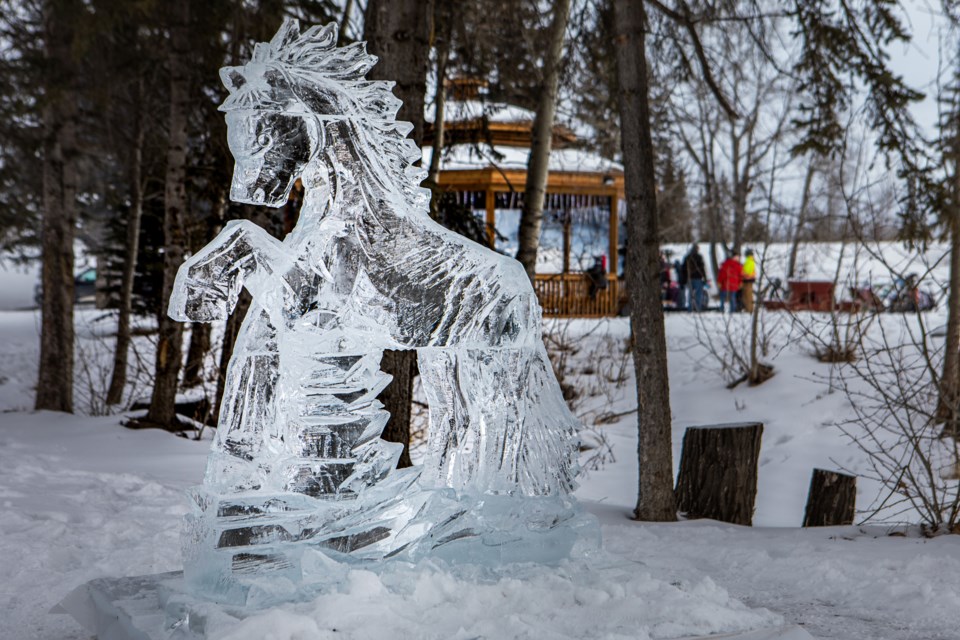 SUN WinterFest ice sculpture