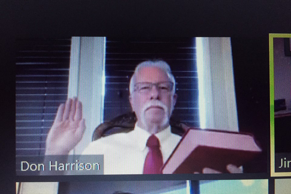 WEB Don Harrison sworn