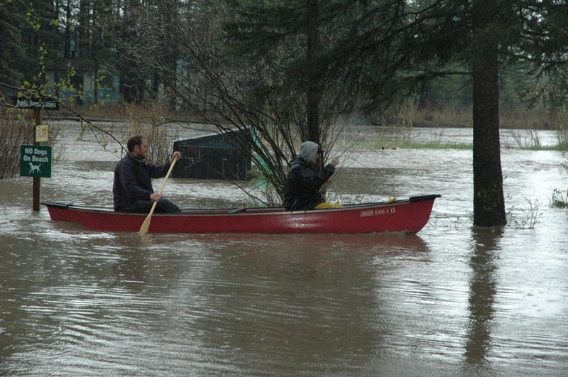 Flooding hit the Westward Ho campground Friday