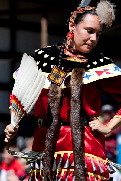 Dozens of people enjoyed Native dancing at the museum