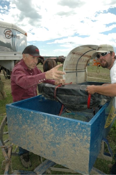 John McRae gets ready to race at Bulls and Wagons Friday afternoon..