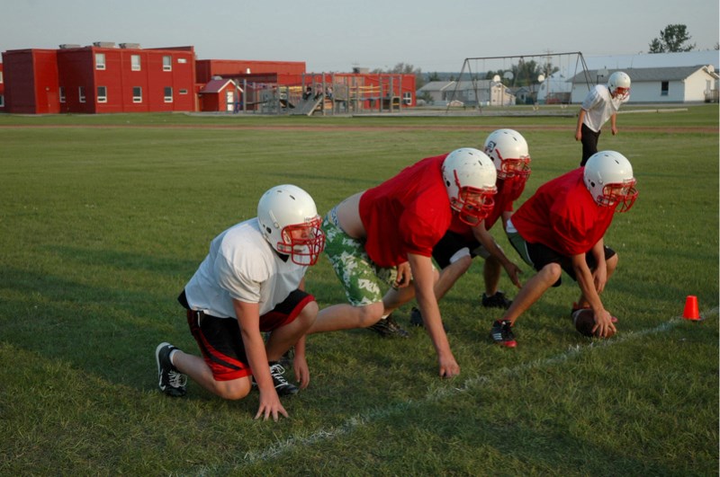 Sundre players get in some practice