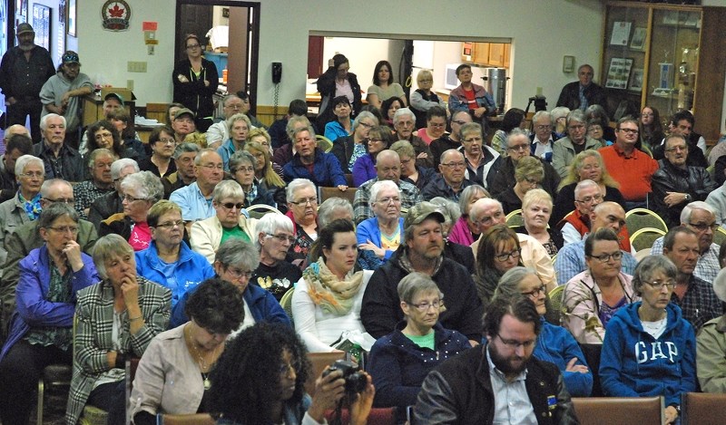 Although plenty of people came out, the Sundre Legion was not quite as jam-packed on Wednesday, April 6 during a meeting organized by Alberta Union of Provincial Employees as 