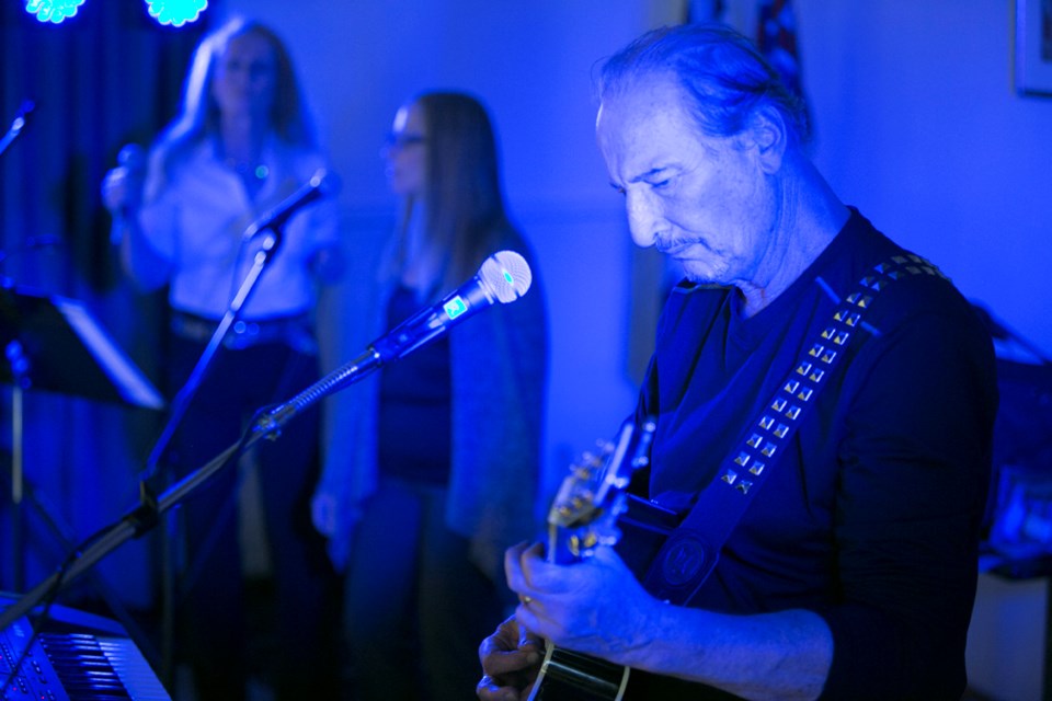 LIVE MUSIC AT LEGION STEAK SUPPER — The band Iconix performs during the first Sundre Legion steak supper of the season towards the end of May.,