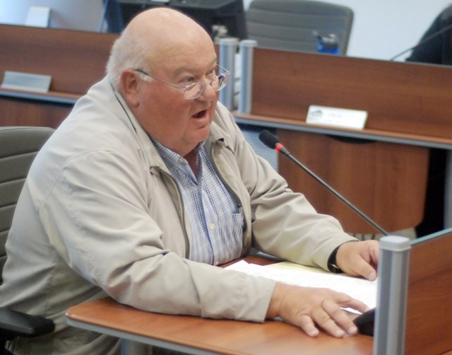 Sundre resident Gerald Moore recently addressed council about a concern regarding a portion of town-owned land along the new Mountain View Seniors&#8217; Housing property