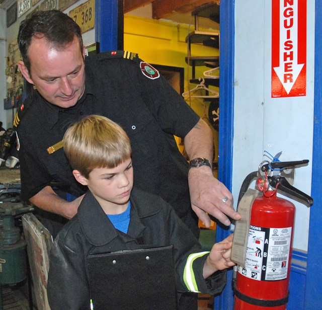 River Valley School Grade 4 student Ryder Dach said he was excited to be selected as this year&#8217;s honourary commander during the local fire department&#8217;s annual