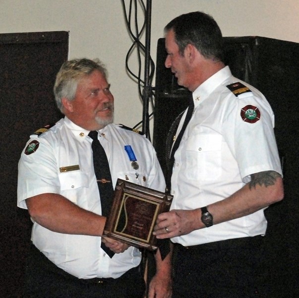 Red Deer residents Sam and Laura Foster shared a number of dances on Saturday, Oct. 22 during the Sundre Fire Department&#8217;s annual Fireman&#8217;s Ball, which was held