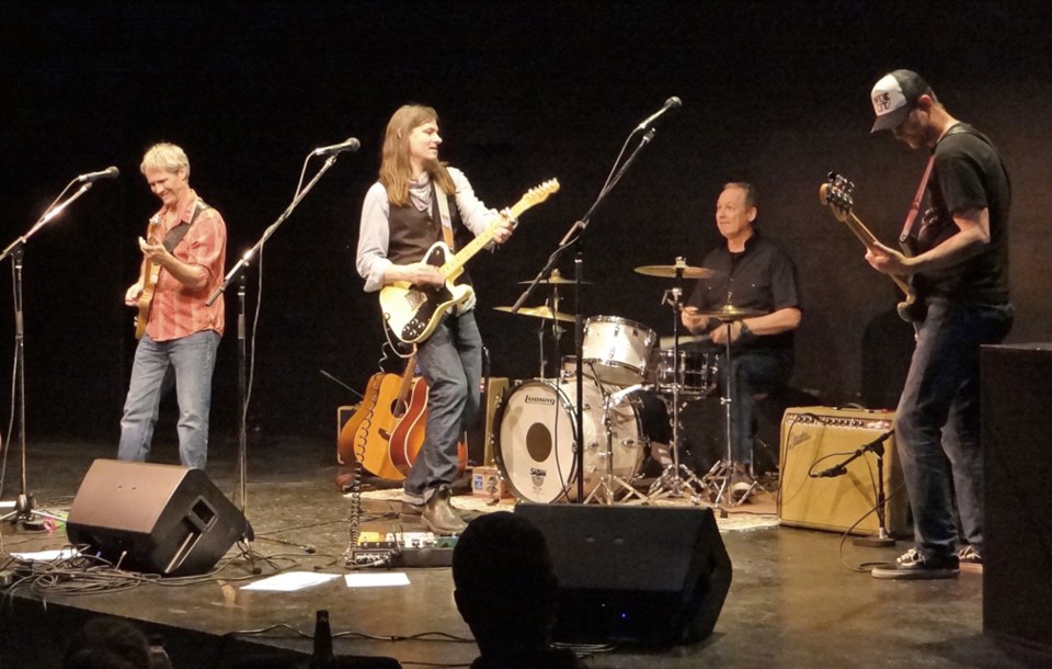 Dave McCann and the Firehearts perform on Saturday, April 29 at the Sundre Arts Centre. The band shared their blues-tinged rock with a very lively audience of about 80