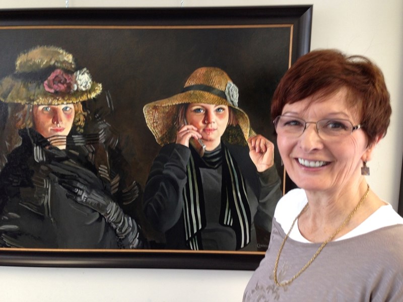 Local artist and retired art instructor Laara Cassells&#8217; painting Jessica Haywood and Grace Orpen (after William Orpen), pictured here, was recognized in Milan last