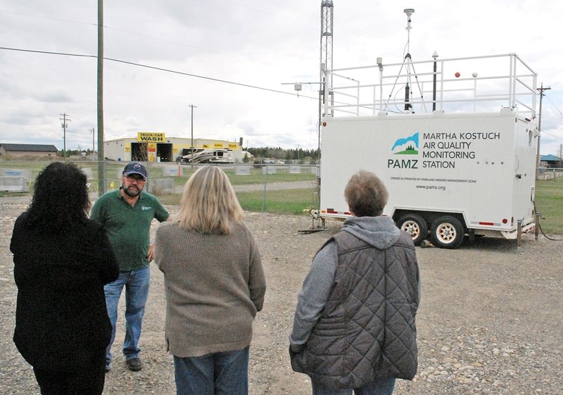 Kevin Warren, Parkland Airshed Management Zone&#8217;s executive director offered several members of the South McDougal Flats Area Protection Society a tour of an air quality 