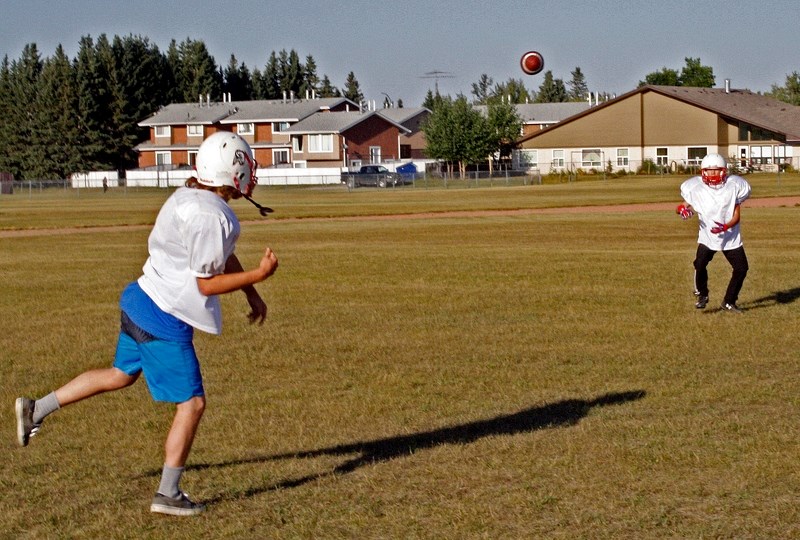The Sundre Bisons, one of five teams in the Mountain View 9 Man Football Conference, have been practising twice a week since early August. Their first game is on Sept. 9 in