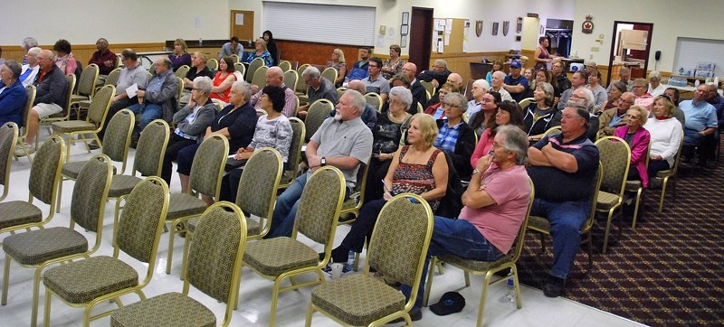 Although there were some vacant seats, several dozen residents attended the first of two election forums on Tuesday, Sept. 26 at the local legion. The second and final