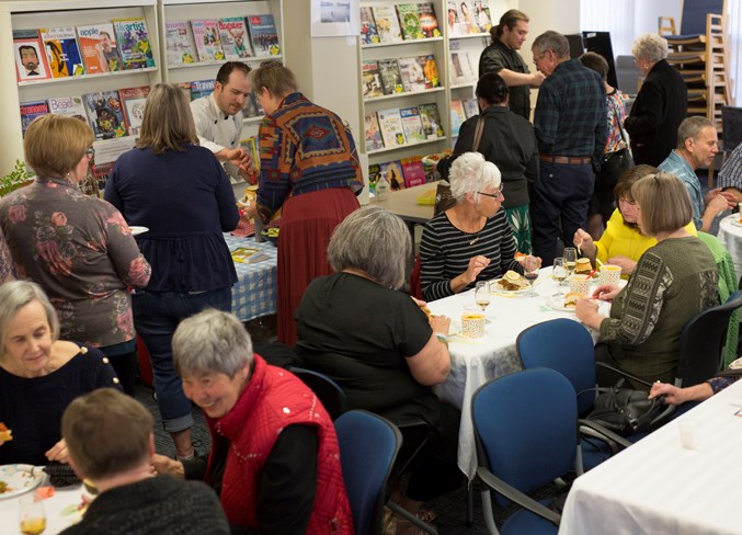  About 45 people attended the tasty fundraiser for the library.