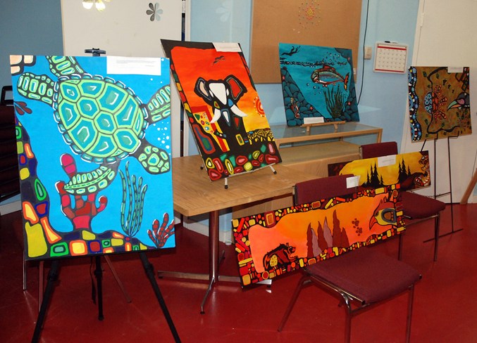 Sundre High School art students created a number of paintings in celebration of National Indigenous Peoples Day.