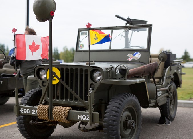  A jeep that was used during the Second World War in France on display.