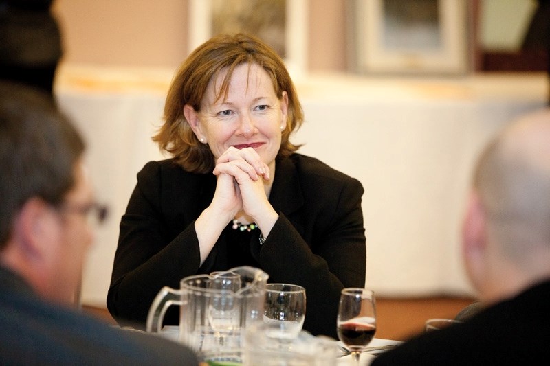 Alison Redford attends the Premier&#8217;s Dinner in Carstairs on March 31. As Alberta&#8217;s new premier