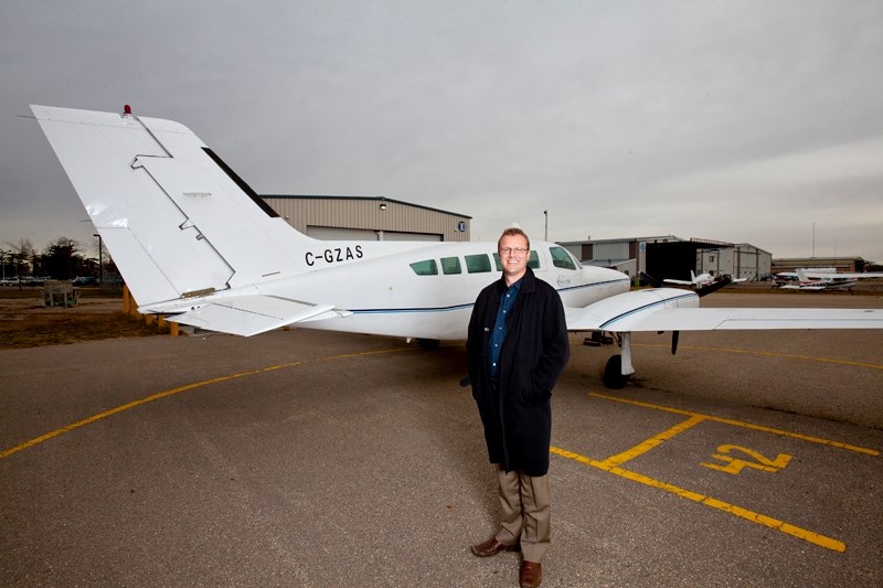Red Deer Regional Airport CEO R.J. Steenstra at the airport last Thursday. &#8216;We&#8217;ve got a business plan