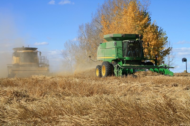 One hundred acres of land was harvested this month as part of the Rosebud Community Growth Project.