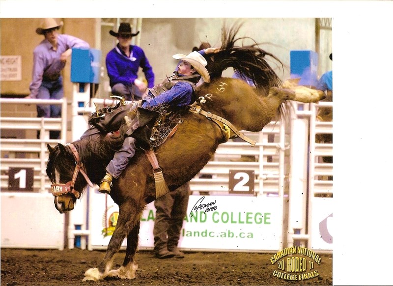 Ky Marshall at the Canadian College Rodeo Finals last April