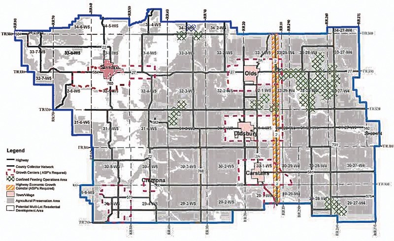 Area in grey would be virtually limited to first parcel out while white area would be set aside for potential low-density multi-lot development under the draft MDP.