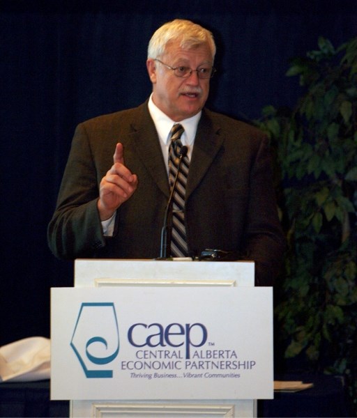CAEP chair Al Kemmere addresses board members at the group&#8217;s fall general meeting in Red Deer last week.