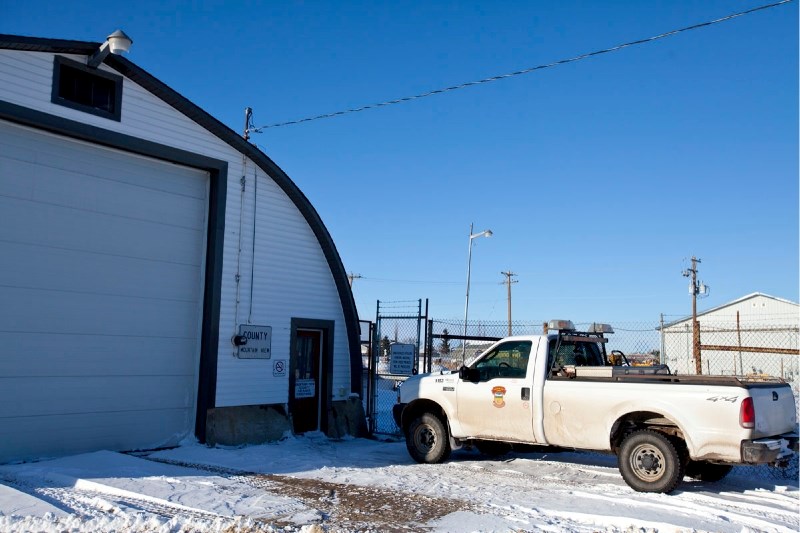Mountain View County&#8217;s operational services shop on Ninth Avenue in Carstairs.