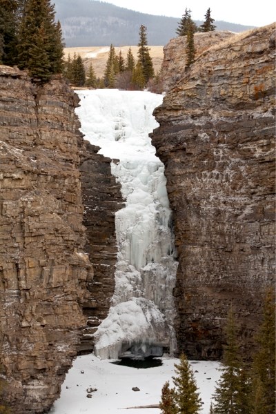 A view of the Big Horn Falls