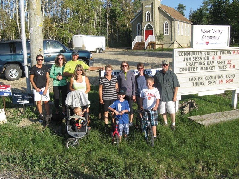 Participants stop for a photo.