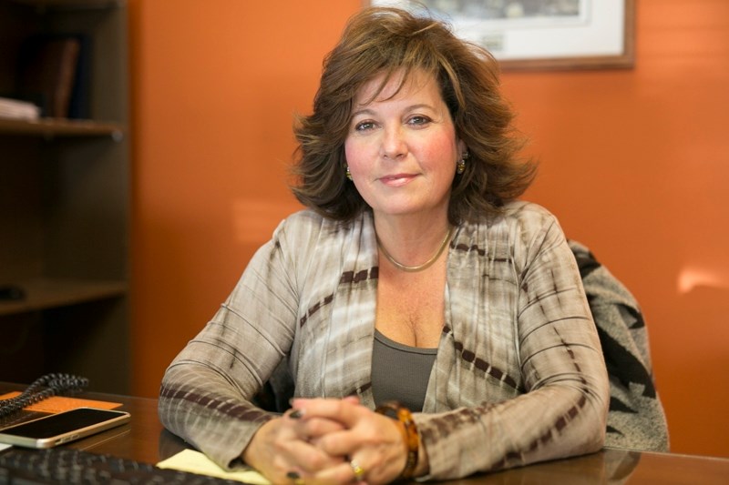 Tracy McCrimmon, the executive director of SPOG at her office in Sundre on Jan. 5.