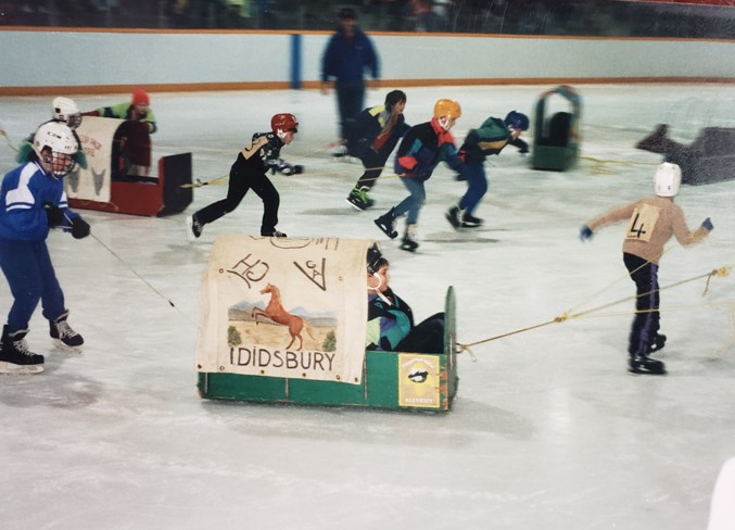 Youngsters take part in the Scouts Ice Stampede at the Didsbury Arena in 1993.