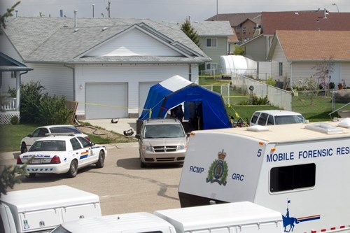 RCMP searched the residence of Brian Malley on 44 Ave. Close in Innisfail starting on May 25 and continuing into the weekend. Many different specialty units of the RCMP were