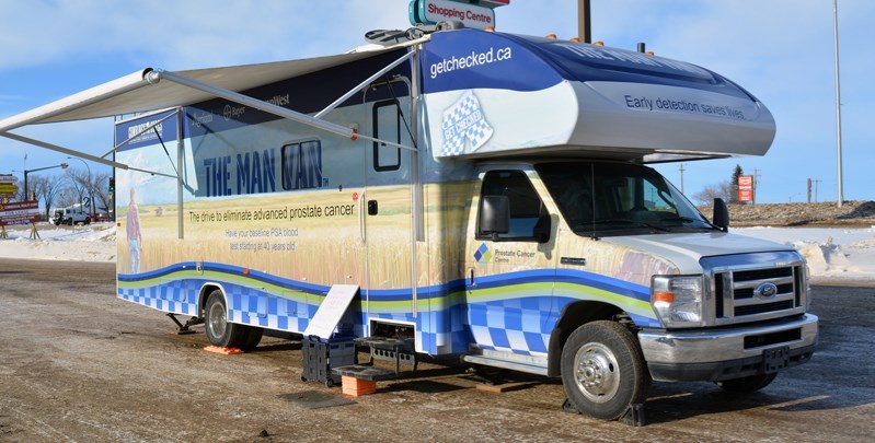 The Man Van made a stop in Innisfail on Jan. 14. The van travels to communities across Alberta providing free blood tests for men between 40 and 80 years of age for early