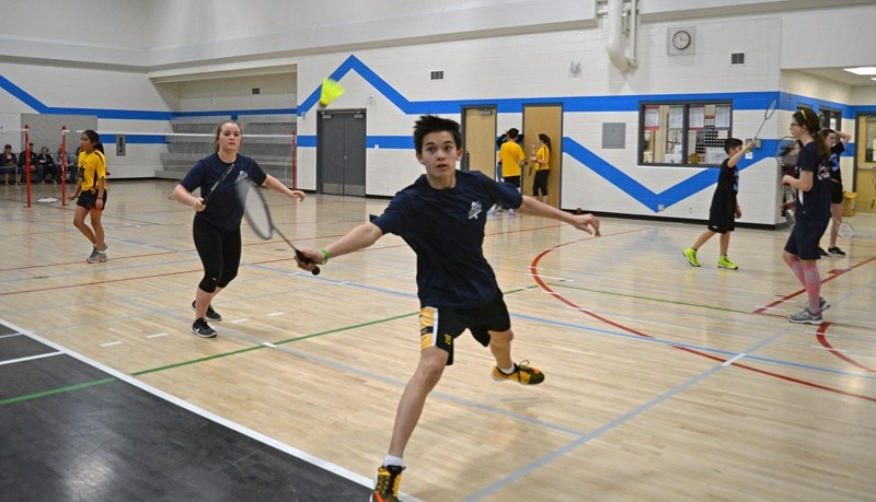 Close to 200 students from across Central Alberta participated in the Innisfail Middle-High Badminton Invitational Tournament April 7 and 8 in Innisfail.