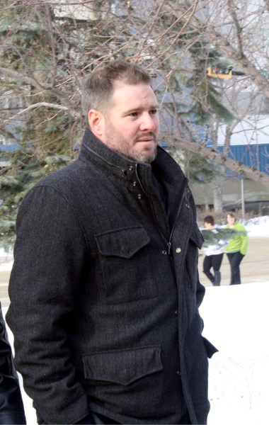 Tyler Stevens enters Red Deer Provincial court Jan. 4 for sentencing.