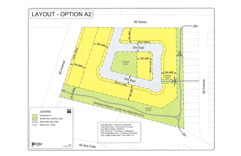 A layout plan for Napoleon Meadows.