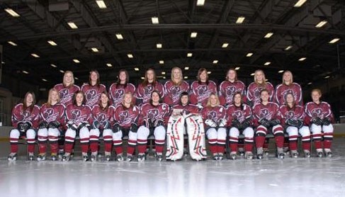 The Penhold Amazons in 2010-the year they won gold in the Alberta Junior Female Hockey League Championships.